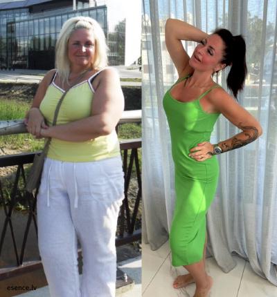 Everita Pastuhova samazināja svaru par 55kg viena gada laikā.